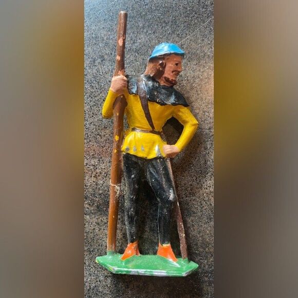 Lot 7 Robin Hood Friar Tuck Knights Cast Lead Figures Manoil Rare 1940/50 - Picture 10 of 16